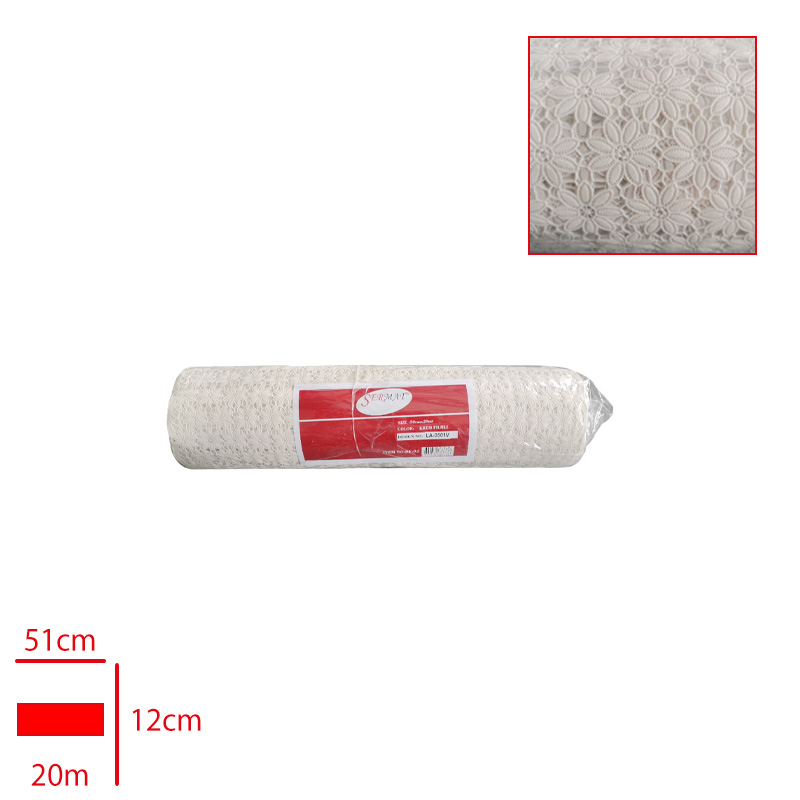 Sermat Raf Ortusu Dantel Fılmlı Krem 50 Cm*20 Mt Rf02