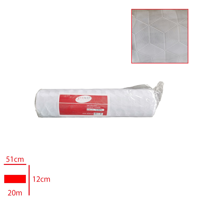 Sermat Raf Ortusu Dantel Fılmlı Beyaz 50 Cm*20 Mt Rf36