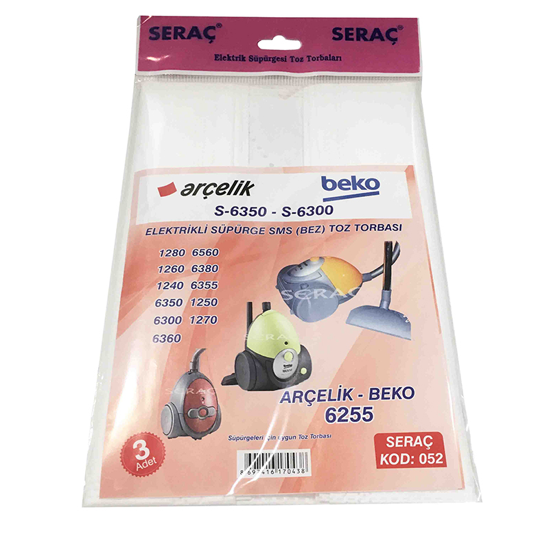 Serac Elektrık Supurgesı Toz Torbası 3'lü Arcelık/Beko 6300 052