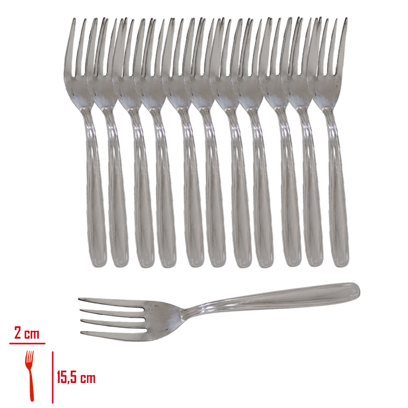 Lokanta Tatlı Çatalı 12'li 2 Mm 430 1001010