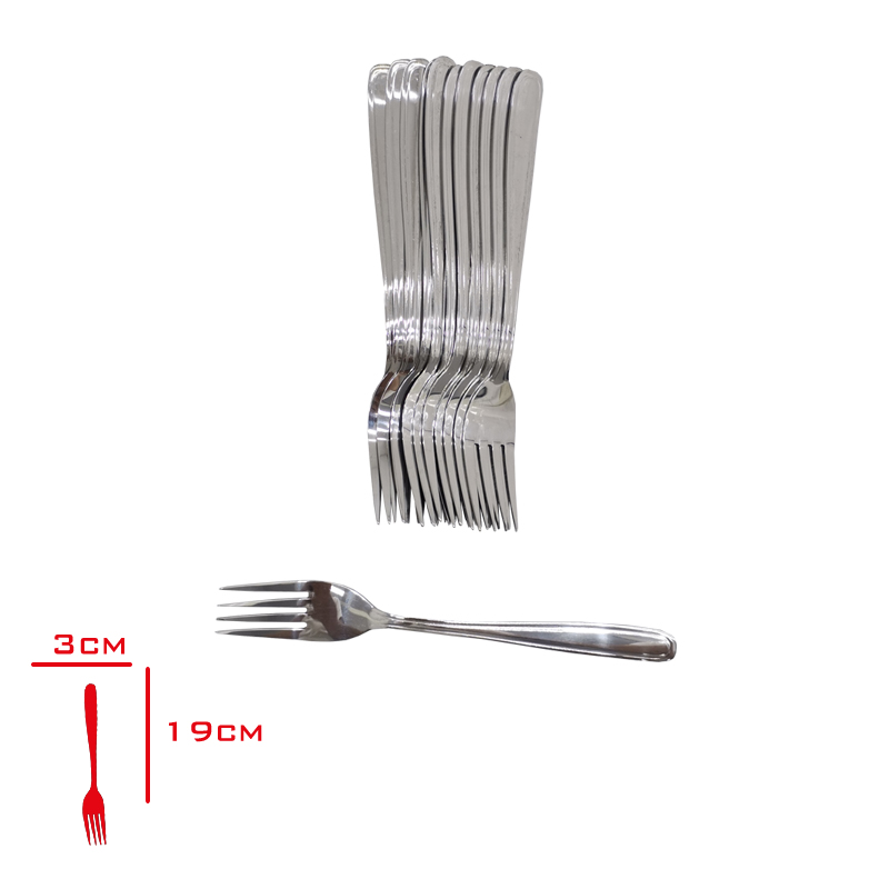 Lokanta Yemek Çatalı 12'li 2 Mm 430 1000990