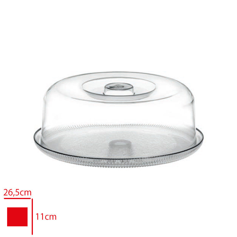 Kek Fanusu Luna Plastik Kapak 26 Cm Sgm13077