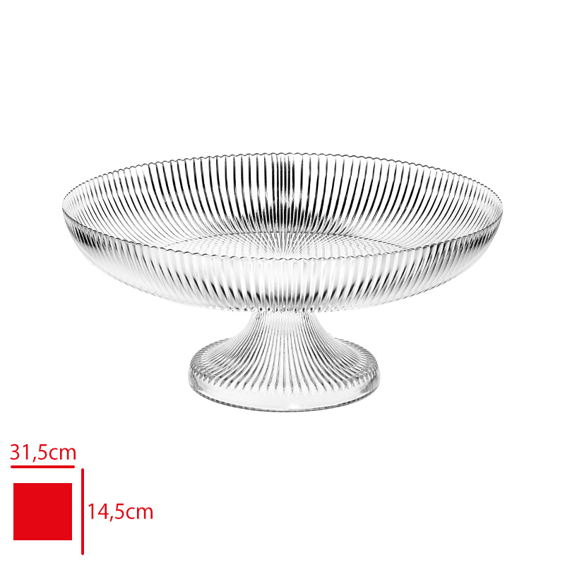 Sunumluk Cam Ayaklı Parıs 30 Cm Sgm12099