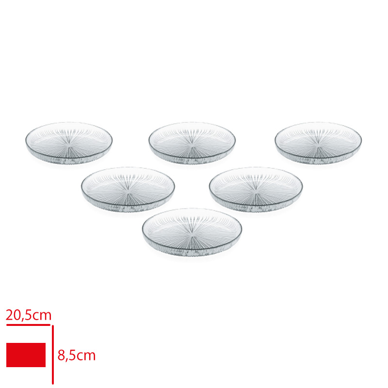 Pasta Tabağı Lınea Dık Kenarli Sade 6'lı 19 Cm Sgm12674