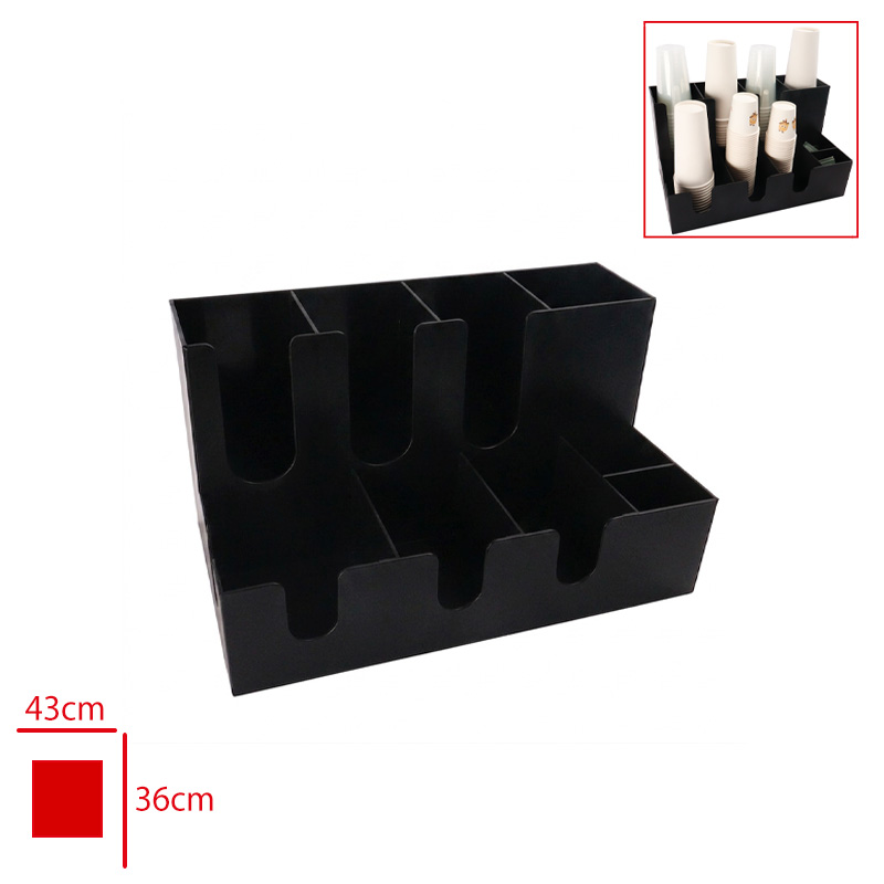 Bıradlı Plastik Karton Bardak Standı & Organızator 42*24*23 Grv-Kbs-02