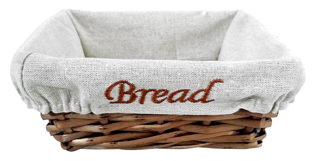 Bıradlı Hasır Ekmek Sepetı Bezli Kare 19x19x7 Grv-906