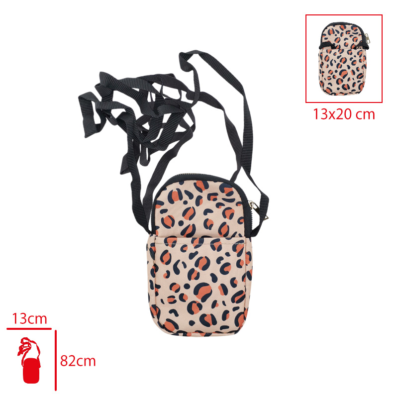 Che E Bello Telefon Cantası Capraz Askılı Leopar Desenli