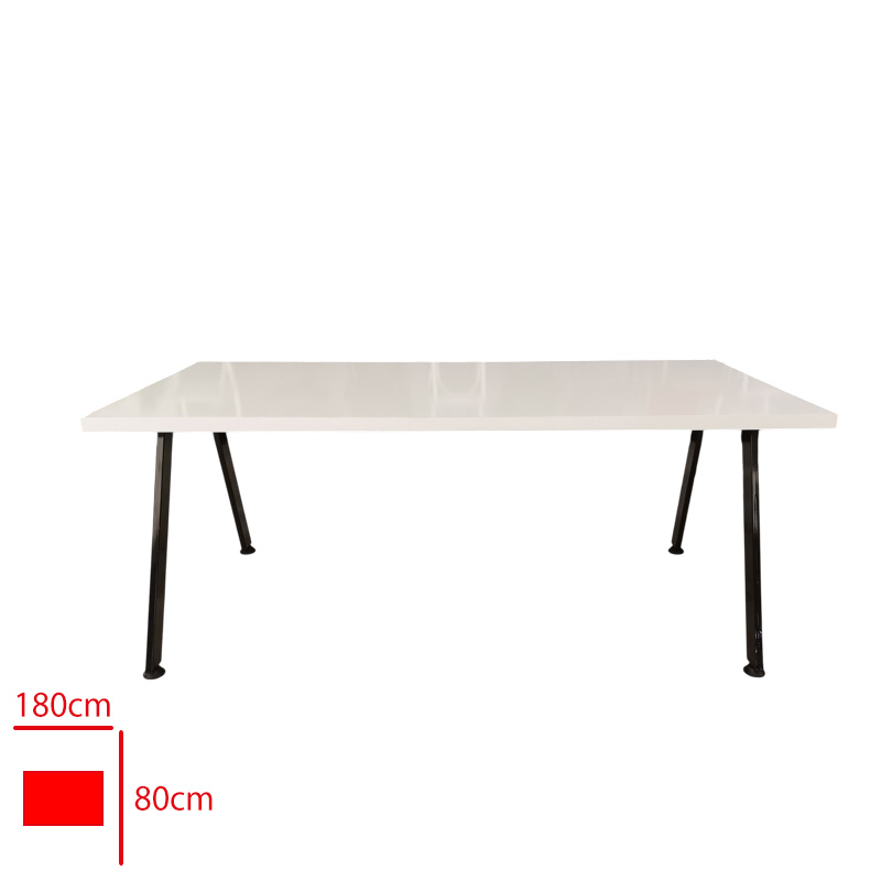 Compact 80x180 Toplantı Masası Sabıt Metal Ayak