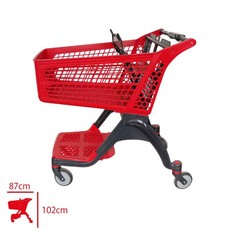 Plastik Market Arabası 100 Lt Kırmızı