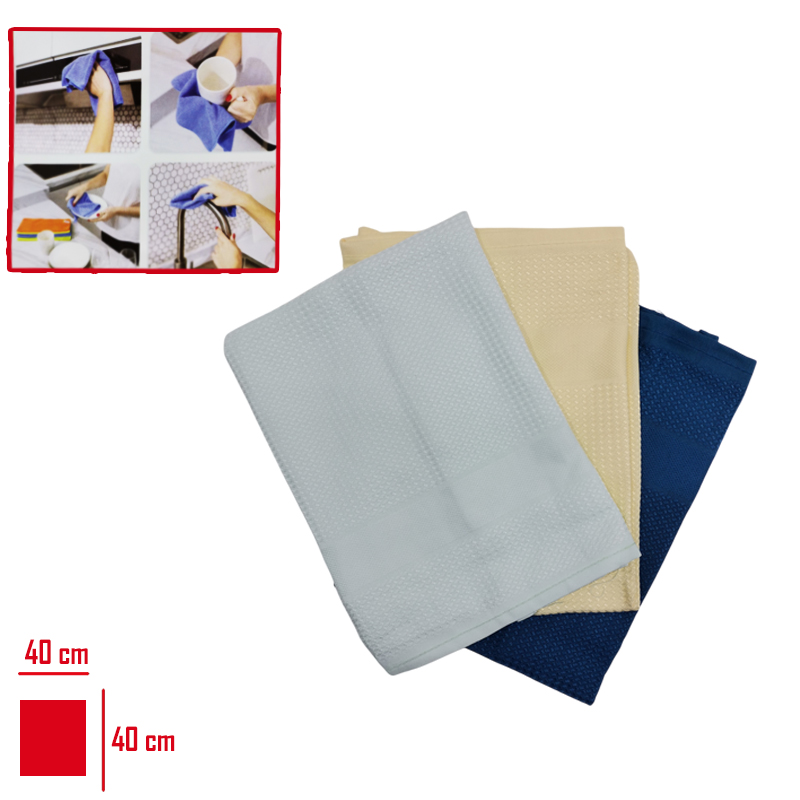 Leva Sıhırlı Kurulama Temızlık Bezi 3'lü 40*40 Lv-3561