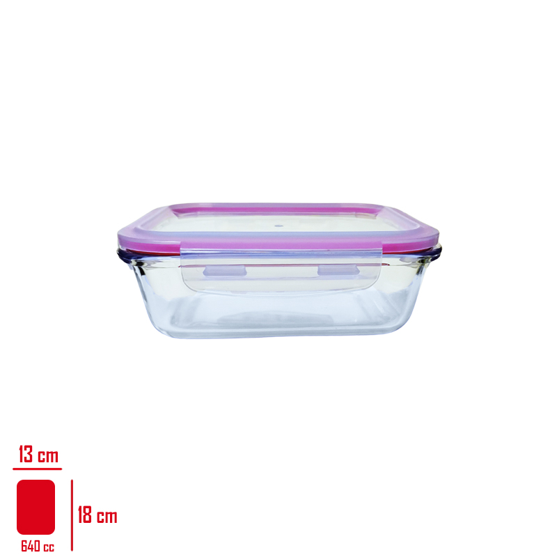 Borart Cam Saklama Kabı Plastik Kapaklı 640 Cc 46064 Pf