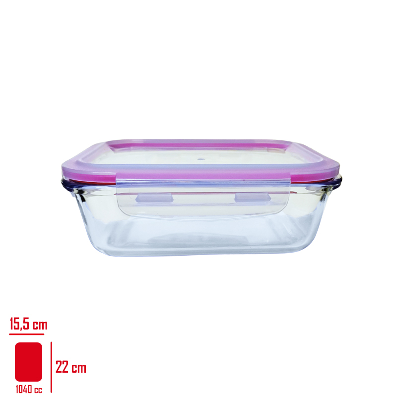 Borart Cam Saklama Kabı Plastik Kapaklı 1040 Cc 46104 Pf