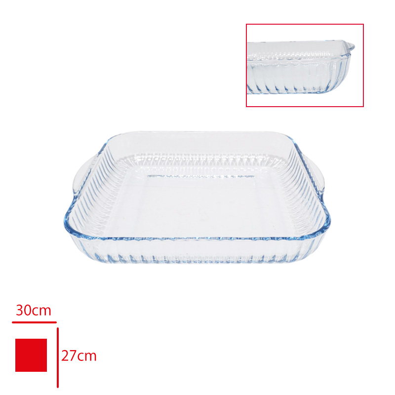 BORART CAM FIRIN TEPSI KARE OPTIK DESENLI BUYUK 45394