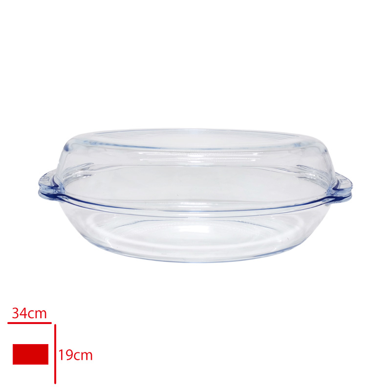 Borart Cam Tencere Setı Kapaklı Oval 45062