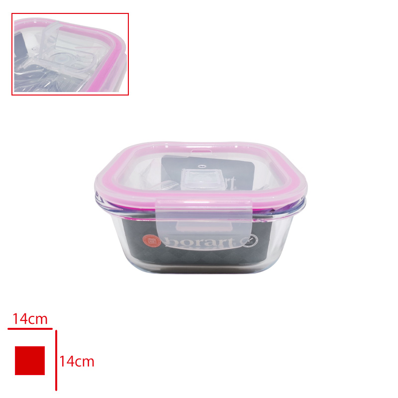 Borart Cam Saklama Kabı Plastik Kapaklı Sade 520 Cc 46052 Pf