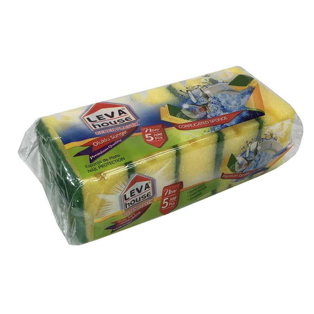 Leva Sünger Oluklu 5'li Paket Lv-2616