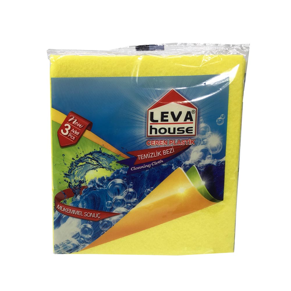 Leva Temızlık Bezi 3'lü 35*38 Cm Lv-2619 & Softtex