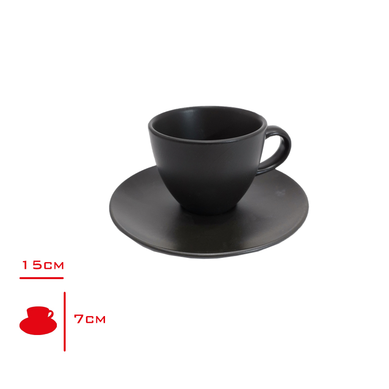 Gural Gbs Bıstro Çay Fıncan Takımı 185 Cc Bodrum Siyah Gbsbst02ct141syh
