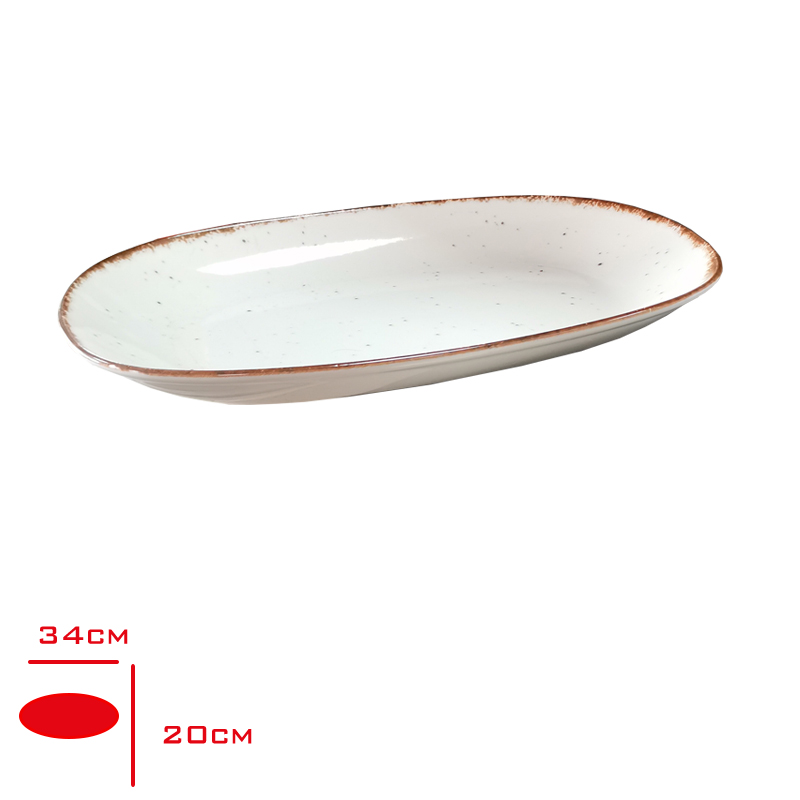 Gural Gbs Kayık Tabak 34 Cm Sıde Kahve Gbseo34ky58kh