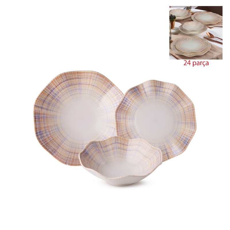 Gural Gbs Nesrın Yemek Takımı 24 Parca Gbsnes24ky4r31941
