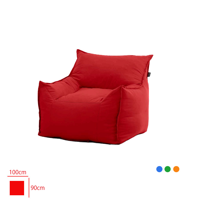 Paffıa Pouf Koltuk Tekli Sungerli Kırmızı/Mavi/Yeşil/Turuncu