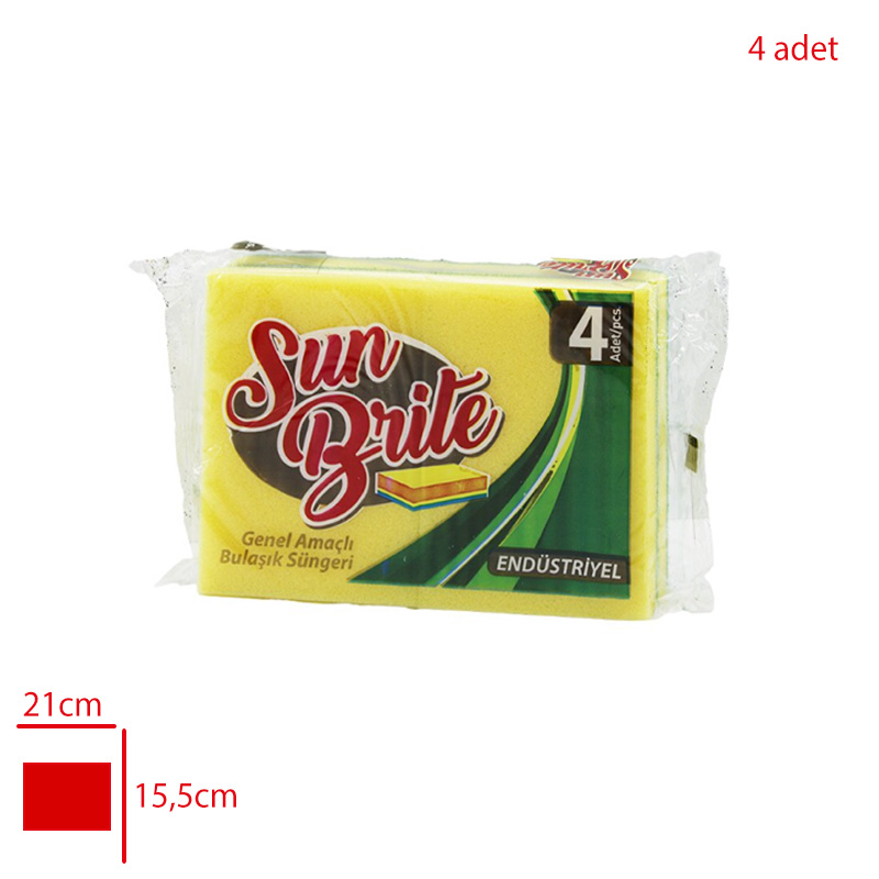Sun Brite Sünger 4'lü Endustrıyel 005