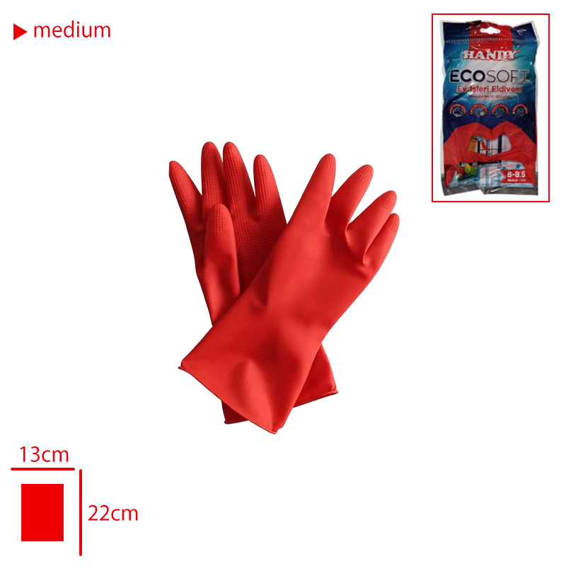 Ecosoft Bulaşık Eldıvenı Medıum 8-8,5 Hn-03