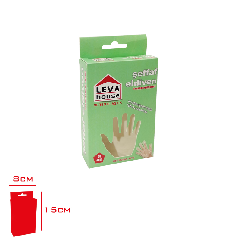 Leva Şeffaf Eldiven Kutulu 20'li L01.065