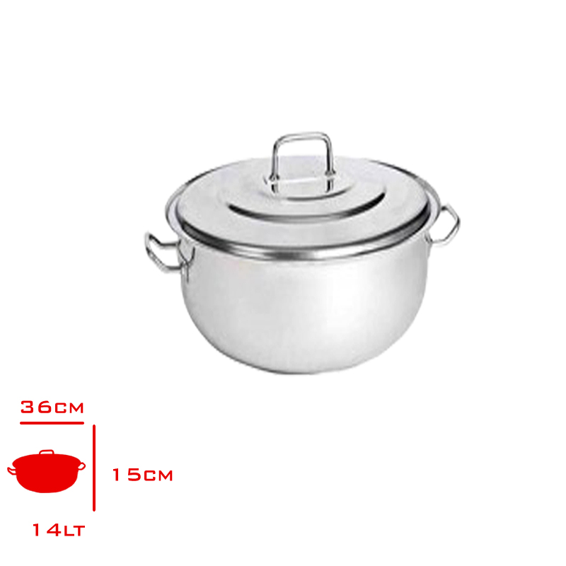 Yuruk Helvane Tencere Kapaklı 14 Lt 36x15 Cm 10113615