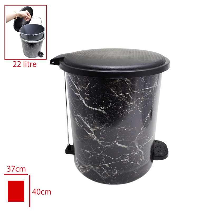 Merdem Pedalli Çöp Kovası Desenli 4 No 22 Lt Mrd-154