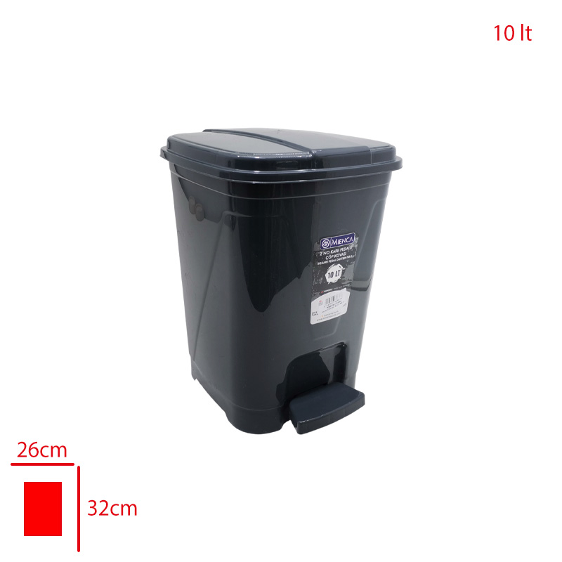 Merdem Pedalli Çöp Kovası Kare Eko Ic Kovasız 2 No 10 Lt Mrd-122/Mrd-149