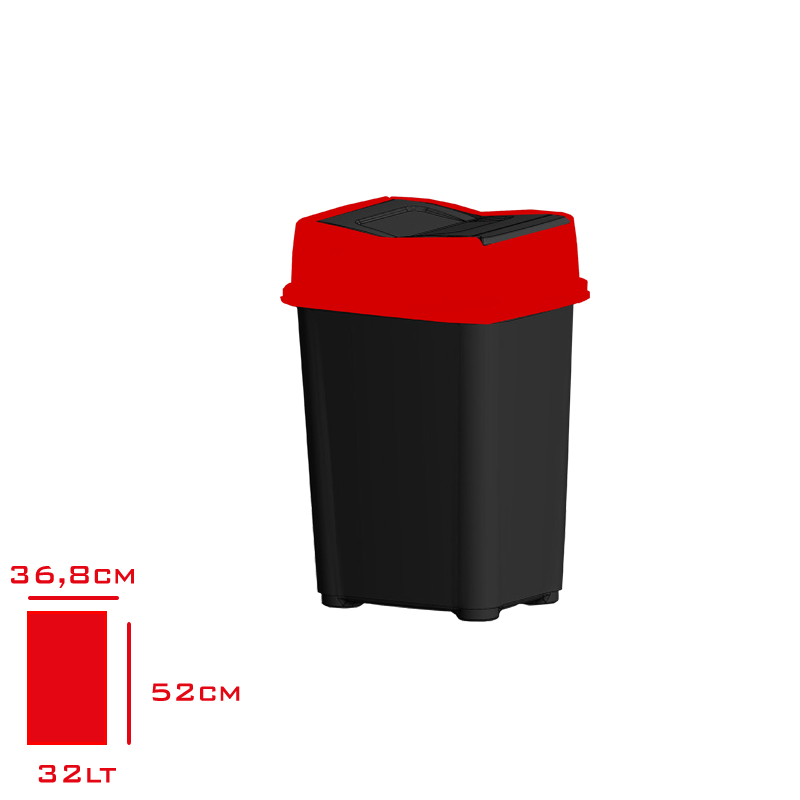 Merdem Gırdap Çöp Kovası 32 Lt 4 No Mrd-114