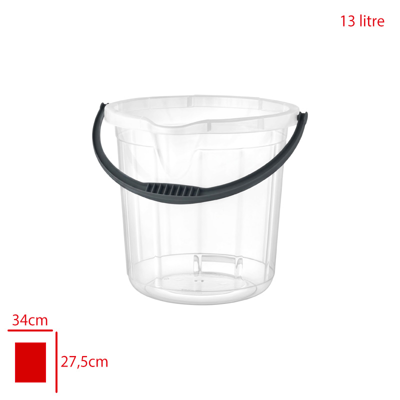 Merdem Temızlık ve Su Kovası Oluklu Şeffaf 13 Lt Mrd-261