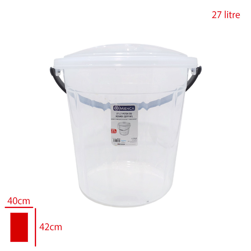 Merdem Temızlık ve Su Kovası Petek Şeffaf Posetli 27 Lt Mrd-264-P