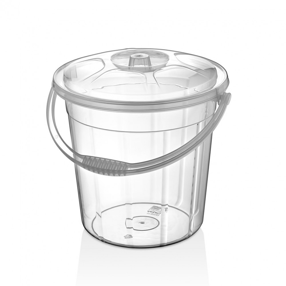 Merdem Temızlık ve Su Kovası Kapaklı Petek Şeffaf 10 Lt Mrd-256