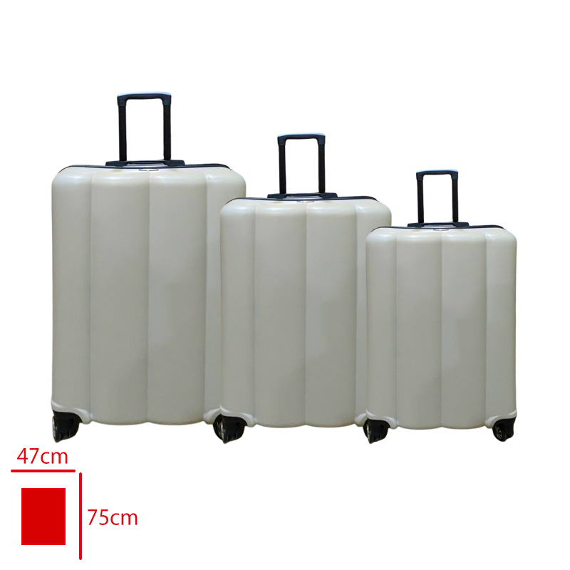 BUBBLE VALIZ 3 LU SET BEJ