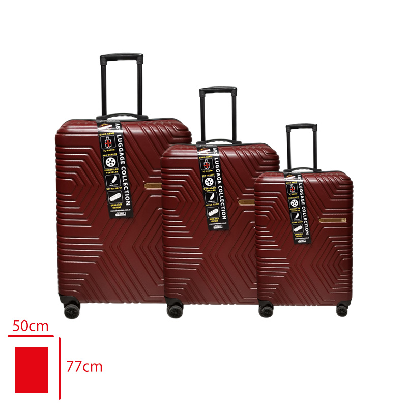 FIRST POLO'S VALIZ 3 LU SET ABS BORDO