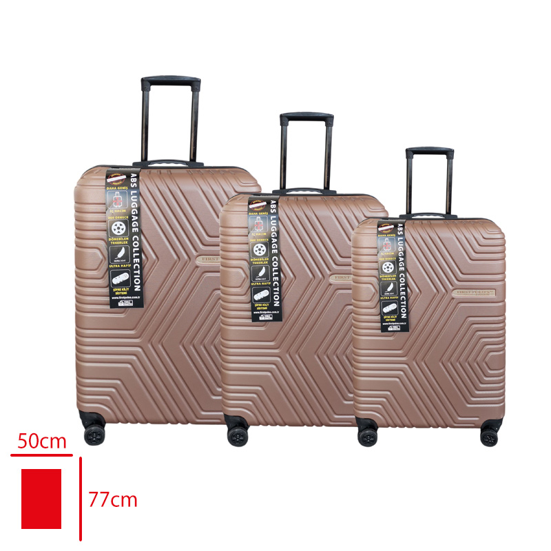 FIRST POLO'S VALIZ 3 LU SET ABS BRONZ/GOLD