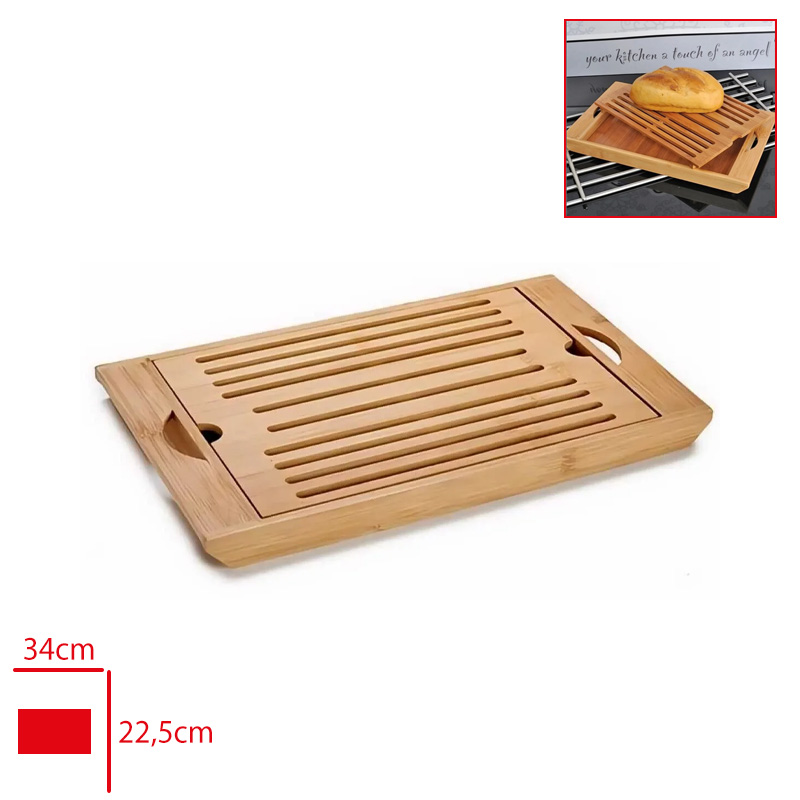 Pablıto Ahsap Ekmek Kesım Tahtası Izgaralı Pbt-695