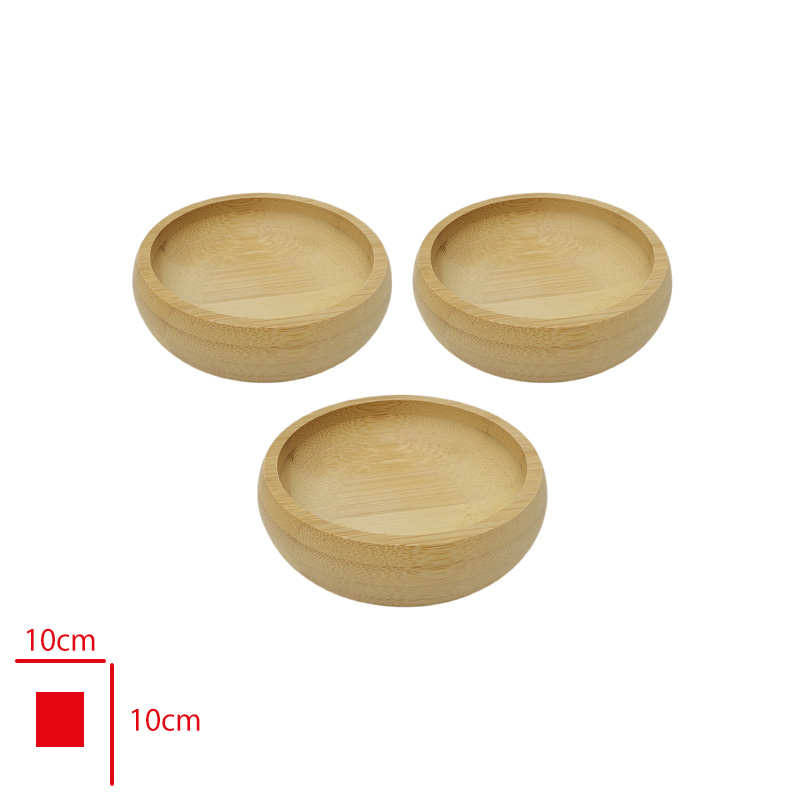 Pablıto Bambu Cerezlık 3'lü 10*10*3 Cm Pbt-077