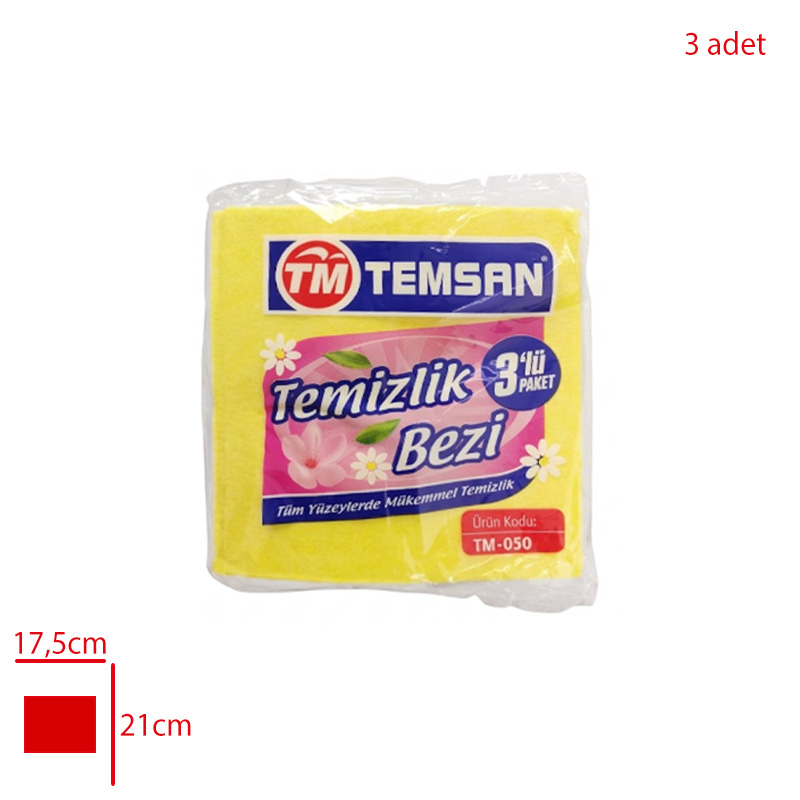 Temsan Temızlık Bezi 3'lü Tm-050