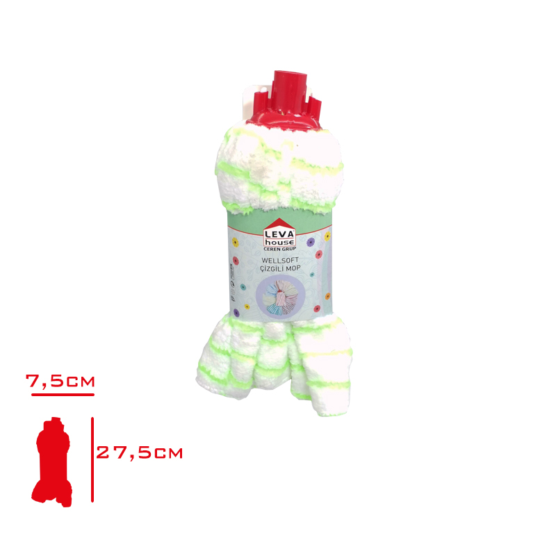 Leva Welsoft Cızgılı Mop Renkli Kartelali Lv-3256