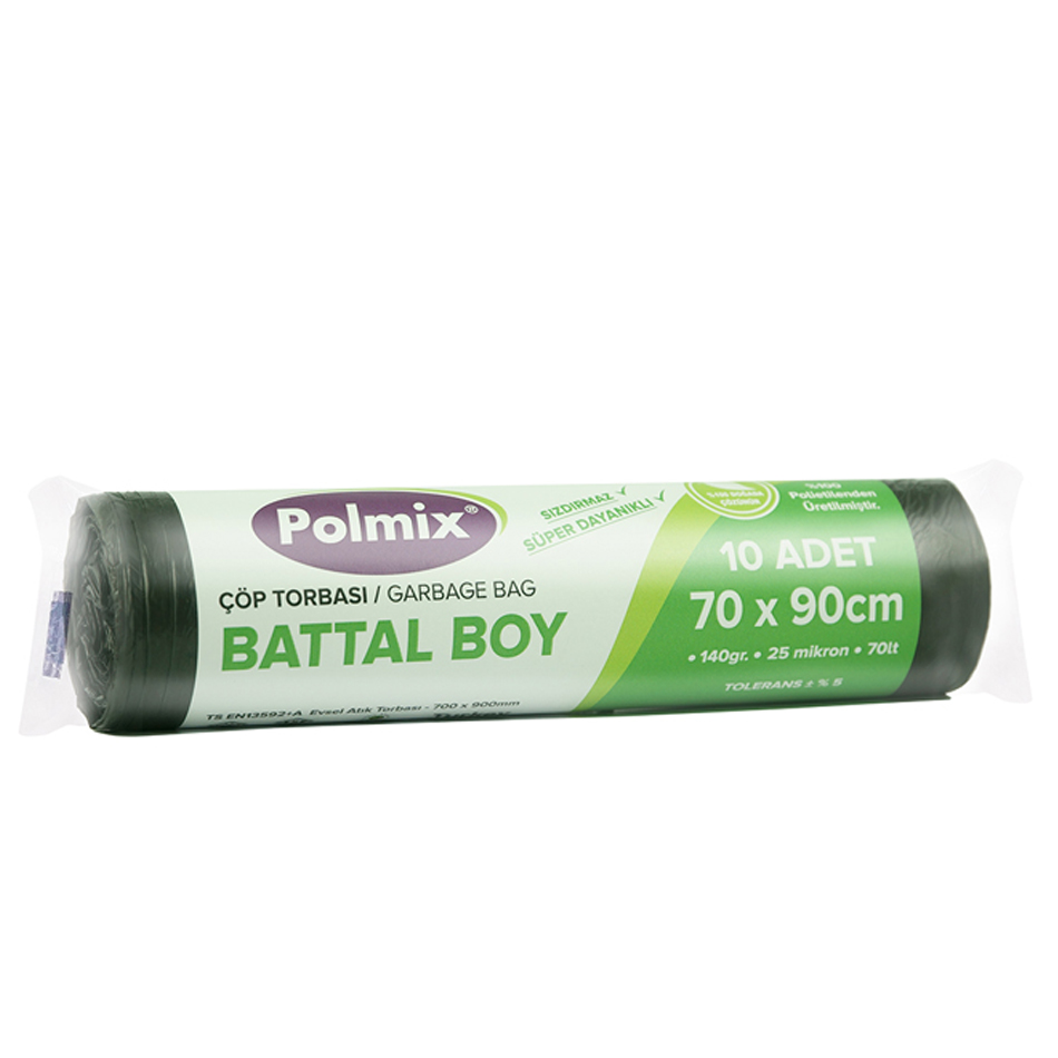 Polmıx Çöp Torbası Ekonomık Battal 10'lu 70*90 Cm 140 Gr P104