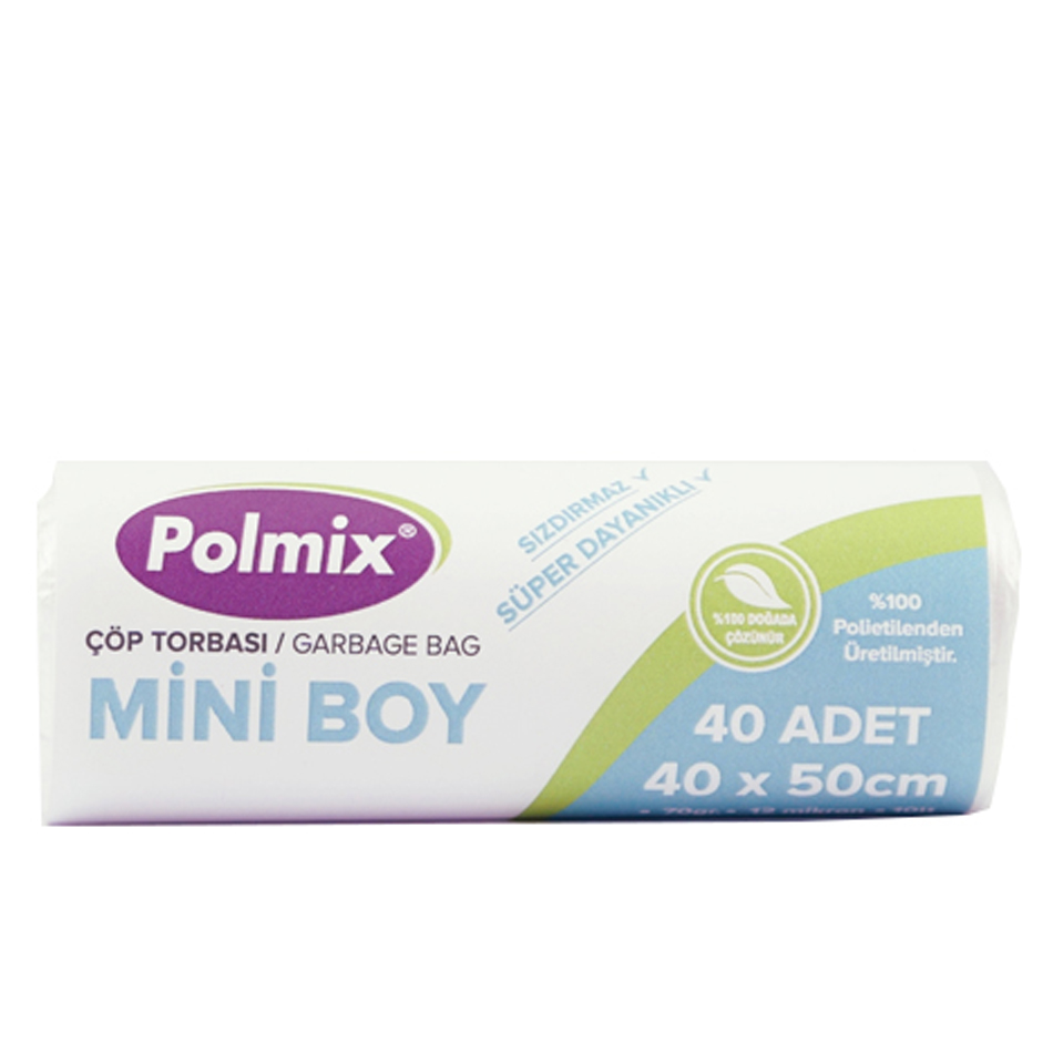 Polmıx Çöp Torbası Küçük 40'lı 40*50 Cm 80 Gr P101