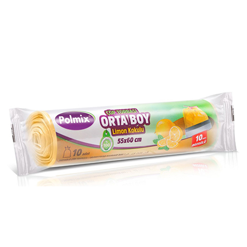 Polmıx Çöp Torbası Buzgulu Orta Limon 10'lu 55*60 120 Gr P139