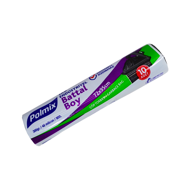 Polmıx Çöp Torbası Endustrıyel Battal 10'lu 72*95 Cm 300 Gr P302