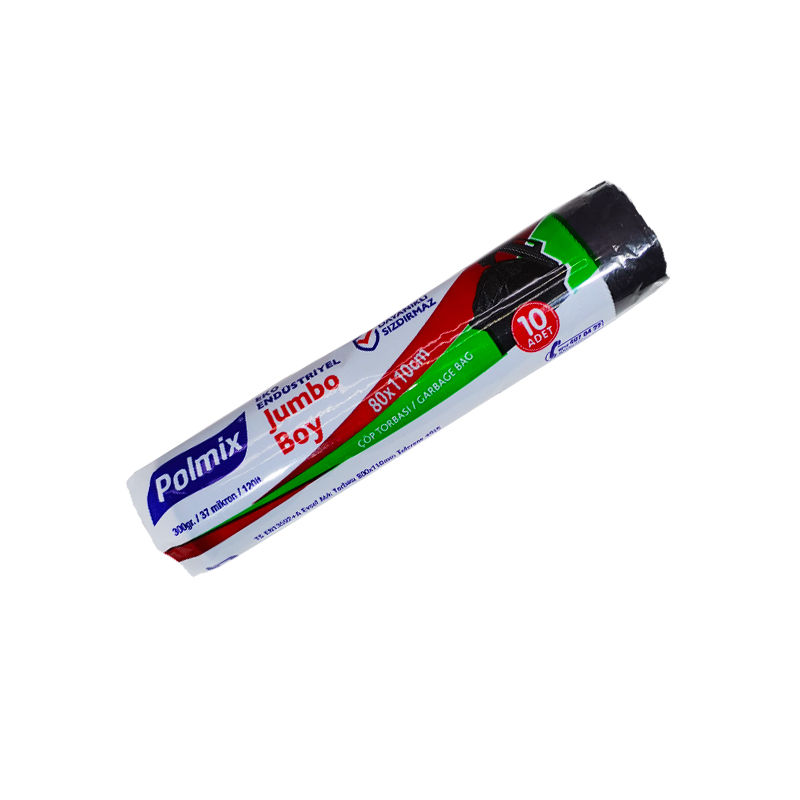 Polmıx Çöp Torbası Endustrıyel Jumbo 10'lu 80*110 Cm 300 Gr P303
