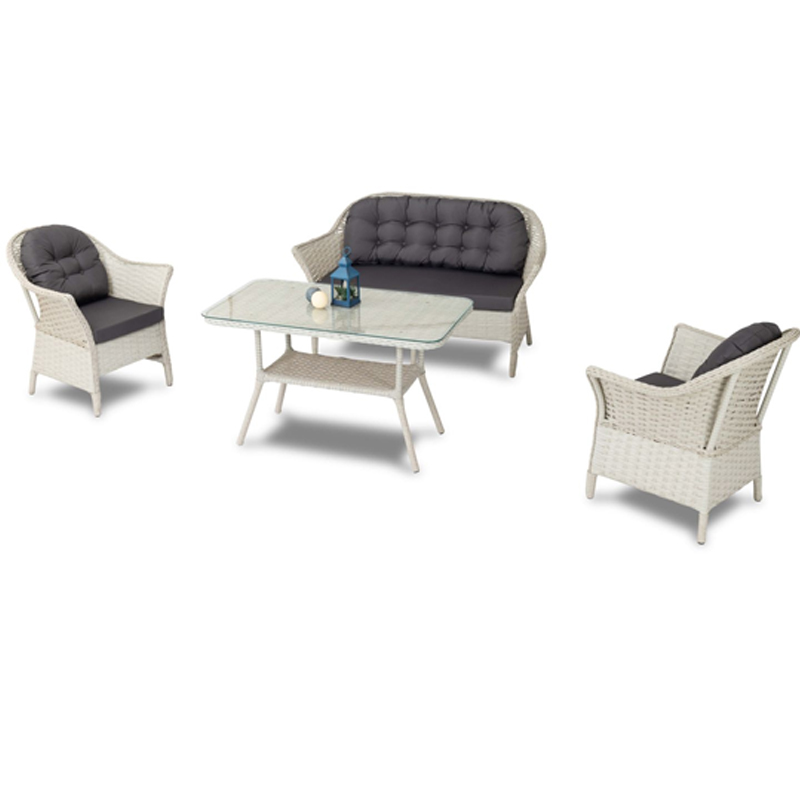 Bambum Ida Rattan Dort Kısılık Oturma Grubu 1 Ikılı + 2 Tekli + 1 Sehpa