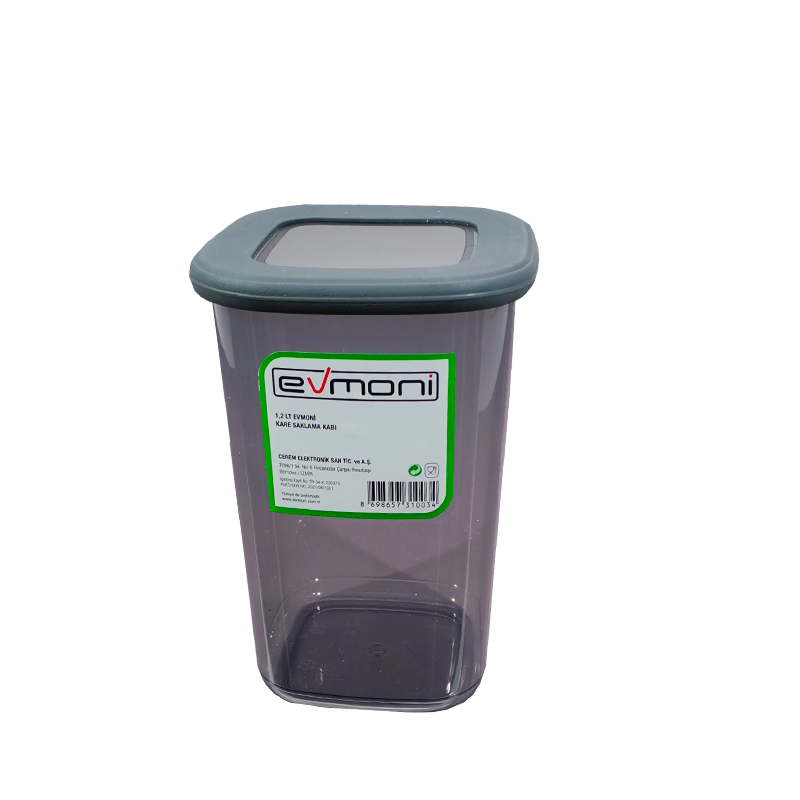 Foly / Evmonı Saklama Kabı Kare 1,2 Lt 0711