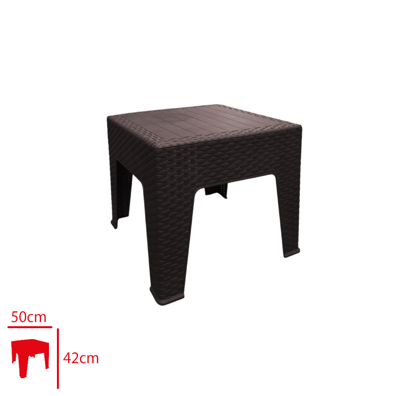 Favory Sehpa Rattan 50*50*42 Cm Kahve